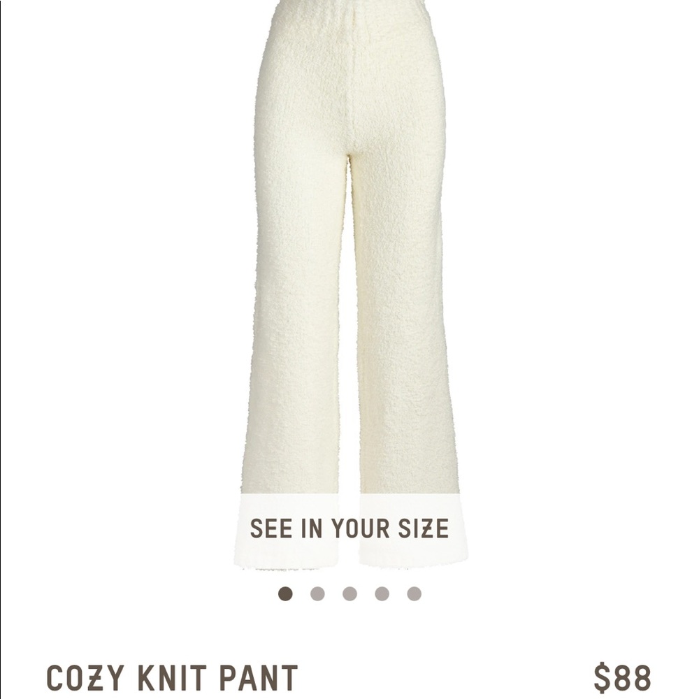 Skims Cozy Knit Pants - Bone S/M